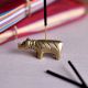 Antique Golden Brass Hippo Incense Stick Holder